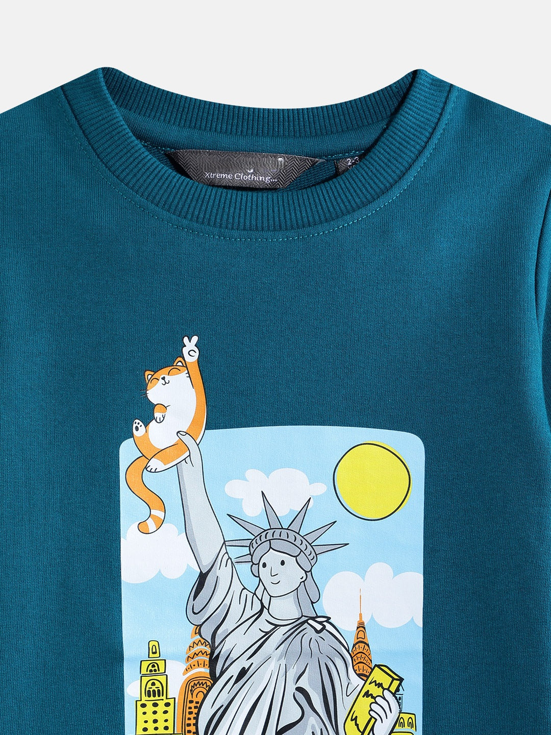 Coolbee Store Kids Boys T-Shirt - Teal (KBAW25TR5) – close-up fabric detail