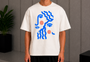 Face wave Tee White