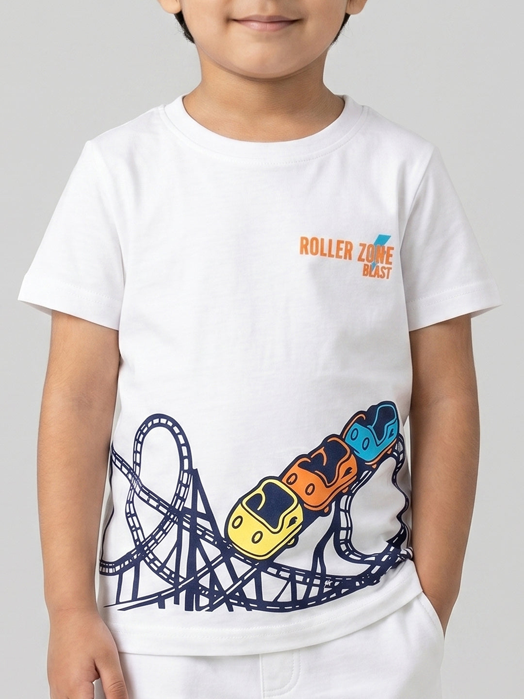 Coolbee Store Kids Boys T-Shirt - White (CSKT222) – side view