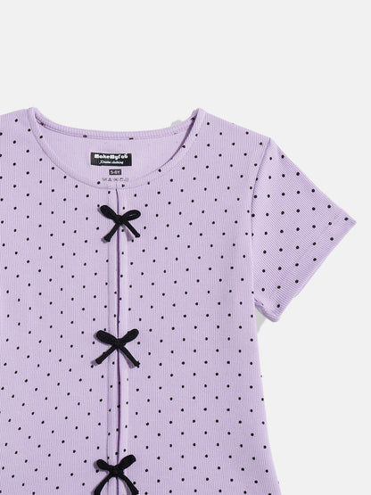 Coolbee Store Kids Girls Top - Lilac (KGSSA51) – side view