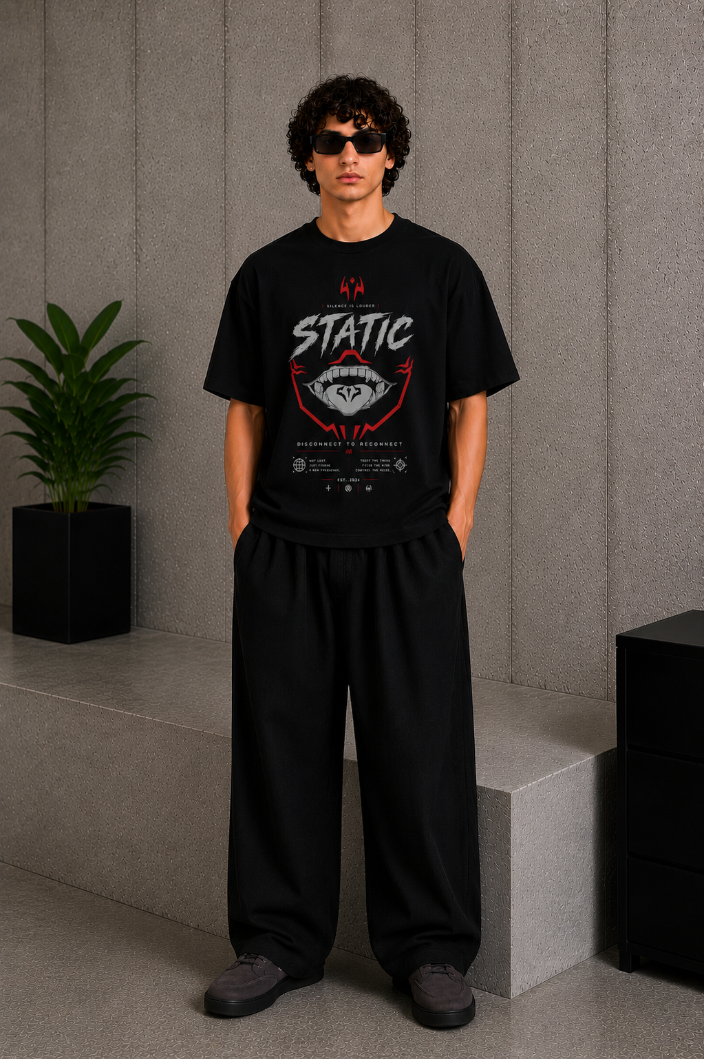 Static Tee Black