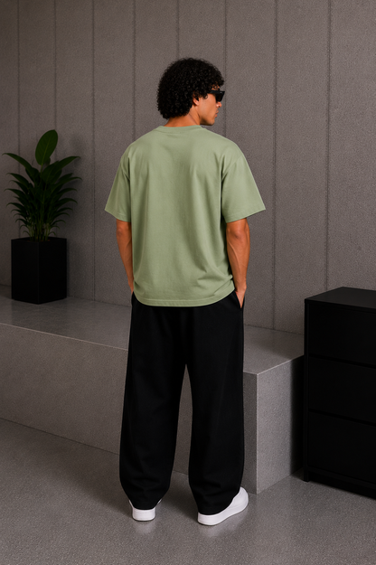 Cool Bee Green Oversized Graphic Tee for Men - Streetwear India - Lifestyle View