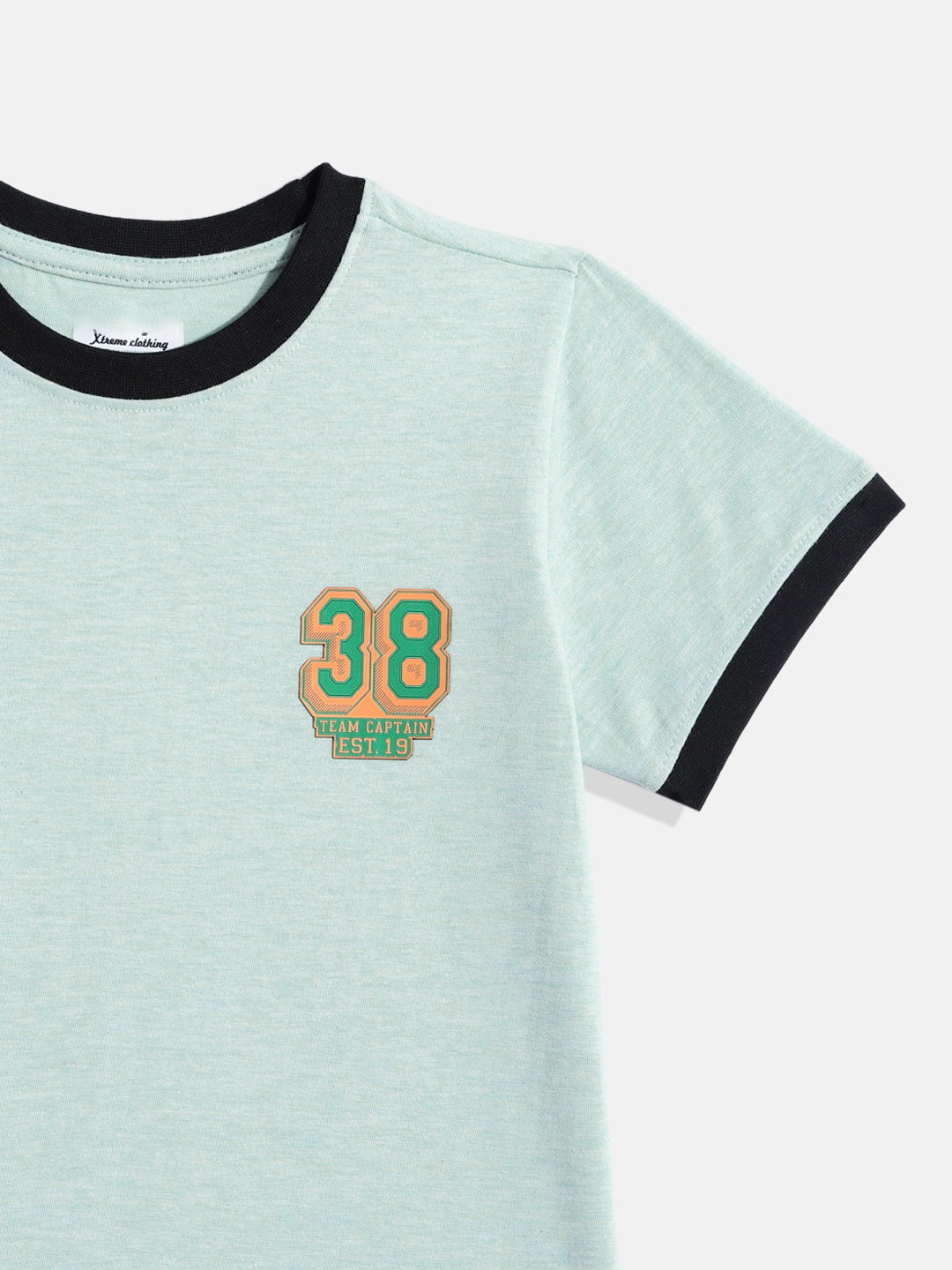 Coolbee Store Kids Boys T-Shirt - Mint (KBSSTR23) – close-up fabric detail