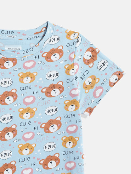 Coolbee Store Kids Boys T-Shirt - Light Blue (CSKT237) – close-up fabric detail