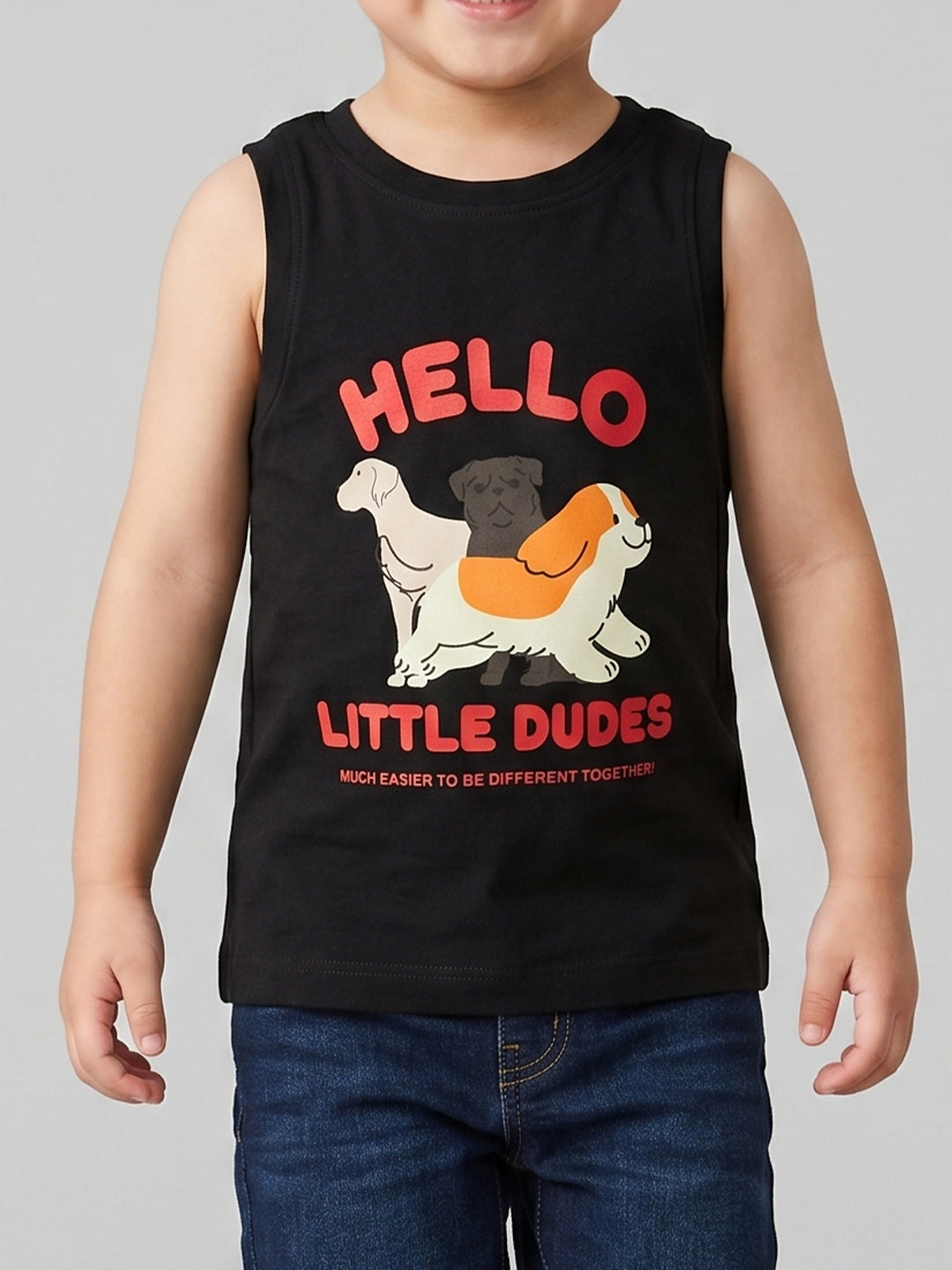 Coolbee Store Kids Boys Vest - Black (KBSSVT4) – side view