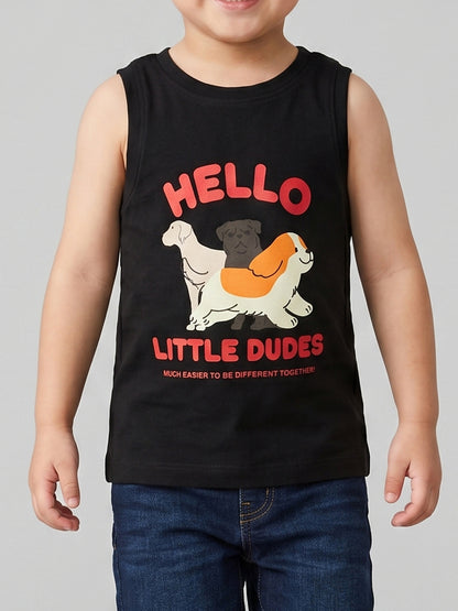 Coolbee Store Kids Boys Vest - Black (KBSSVT4) – side view
