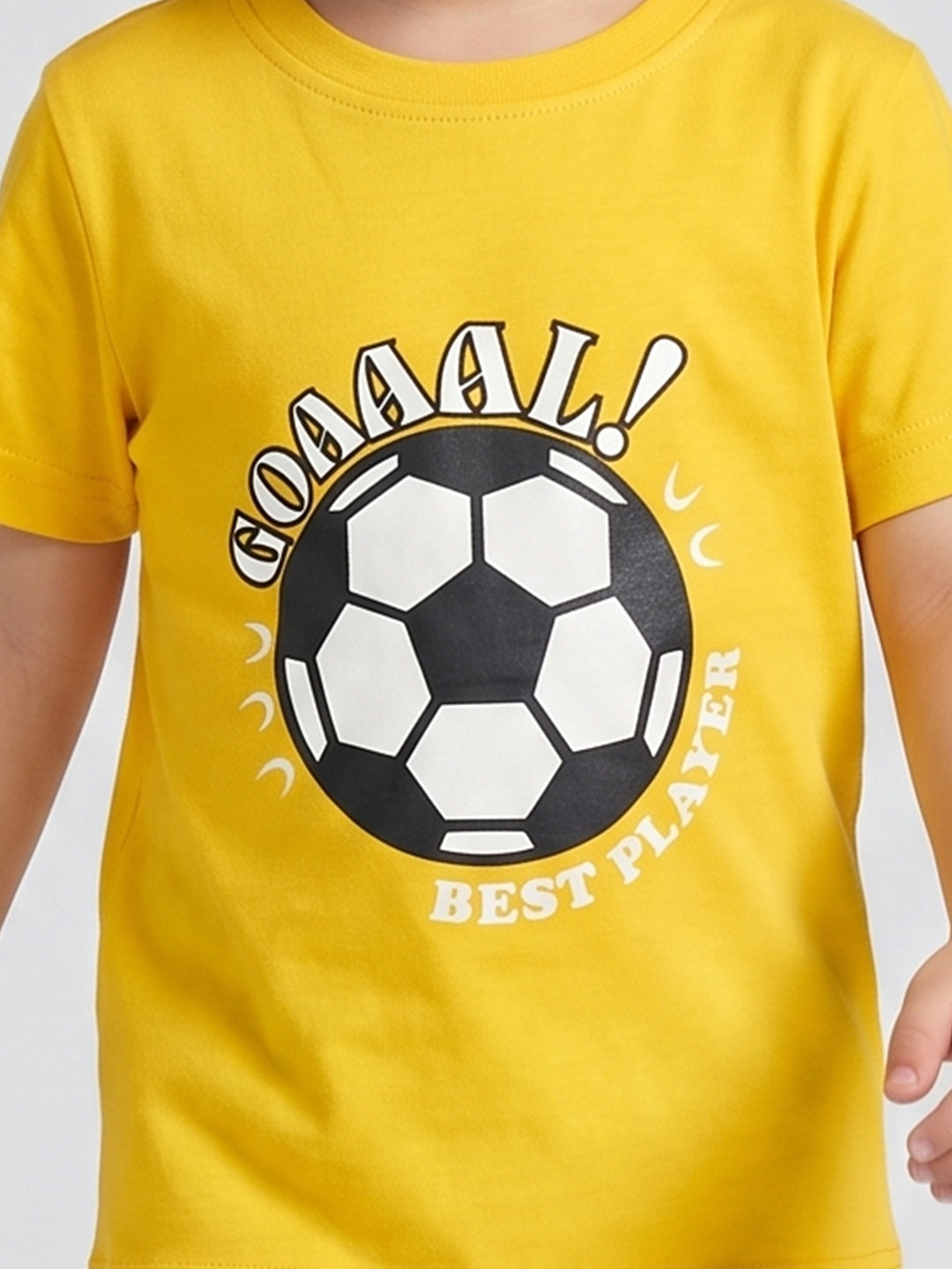 Coolbee Store Kids Boys T-Shirt - Yellow (CSKT227) – side view