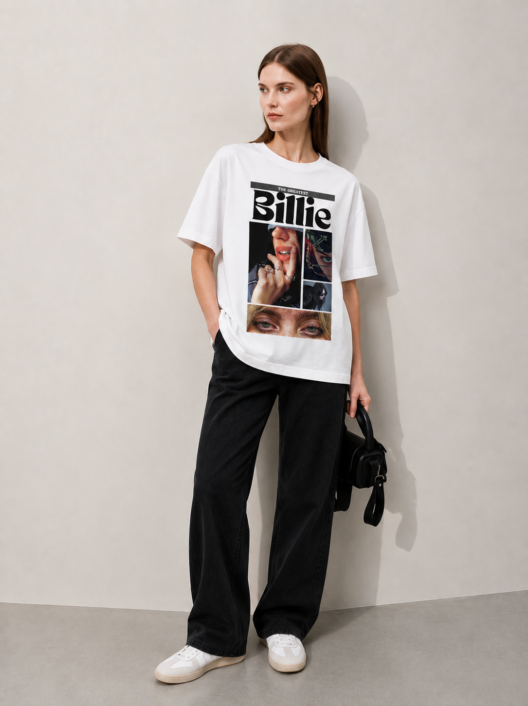 Find The Dream White Women Tee - Oversized Graphic T-Shirt Back View | Cool Bee India