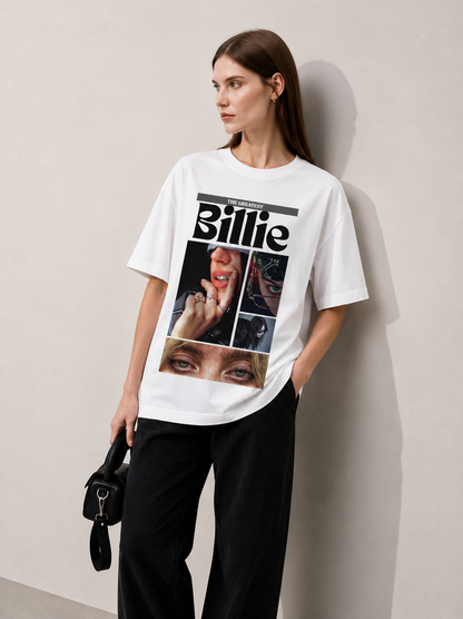 Find The Dream White Women Tee - Oversized Graphic T-Shirt Detail View | Cool Bee India