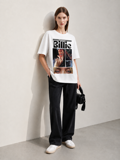 Find The Dream White Women Tee - Oversized Graphic T-Shirt Side View | Cool Bee India