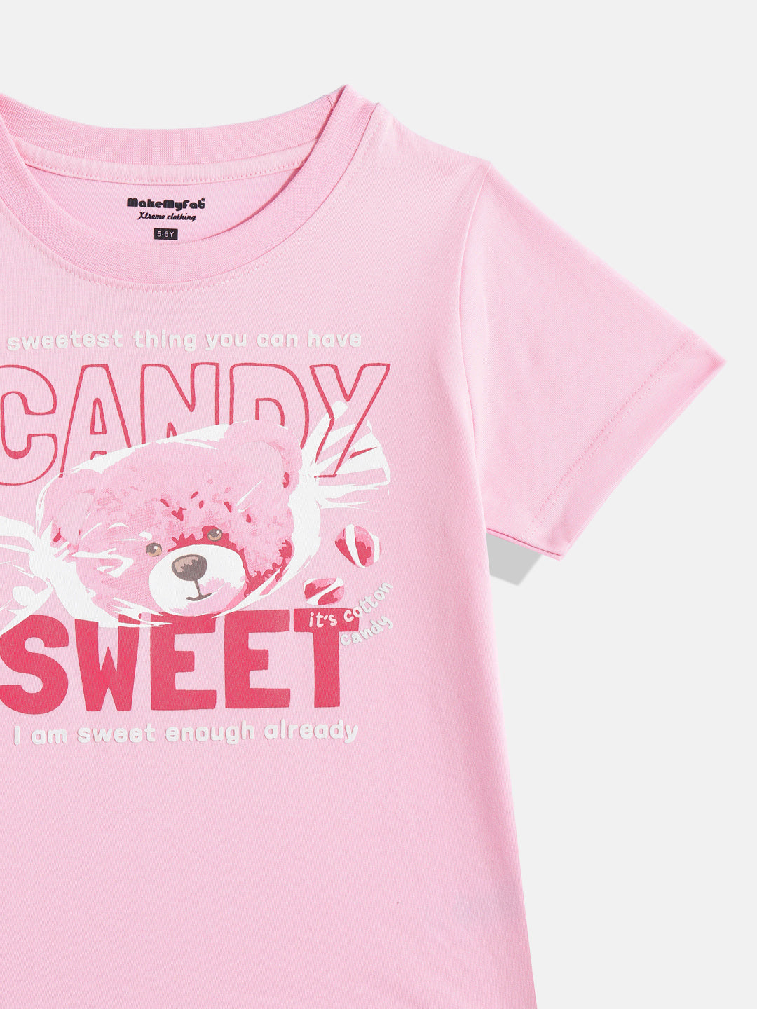 Coolbee Store Kids Girls T-Shirt - Light Pink (KGSSA21) – side view