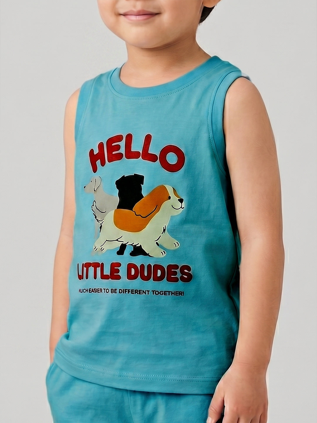 Coolbee Store Kids Boys Vest - Sky Blue (KBSSVT2) – side view