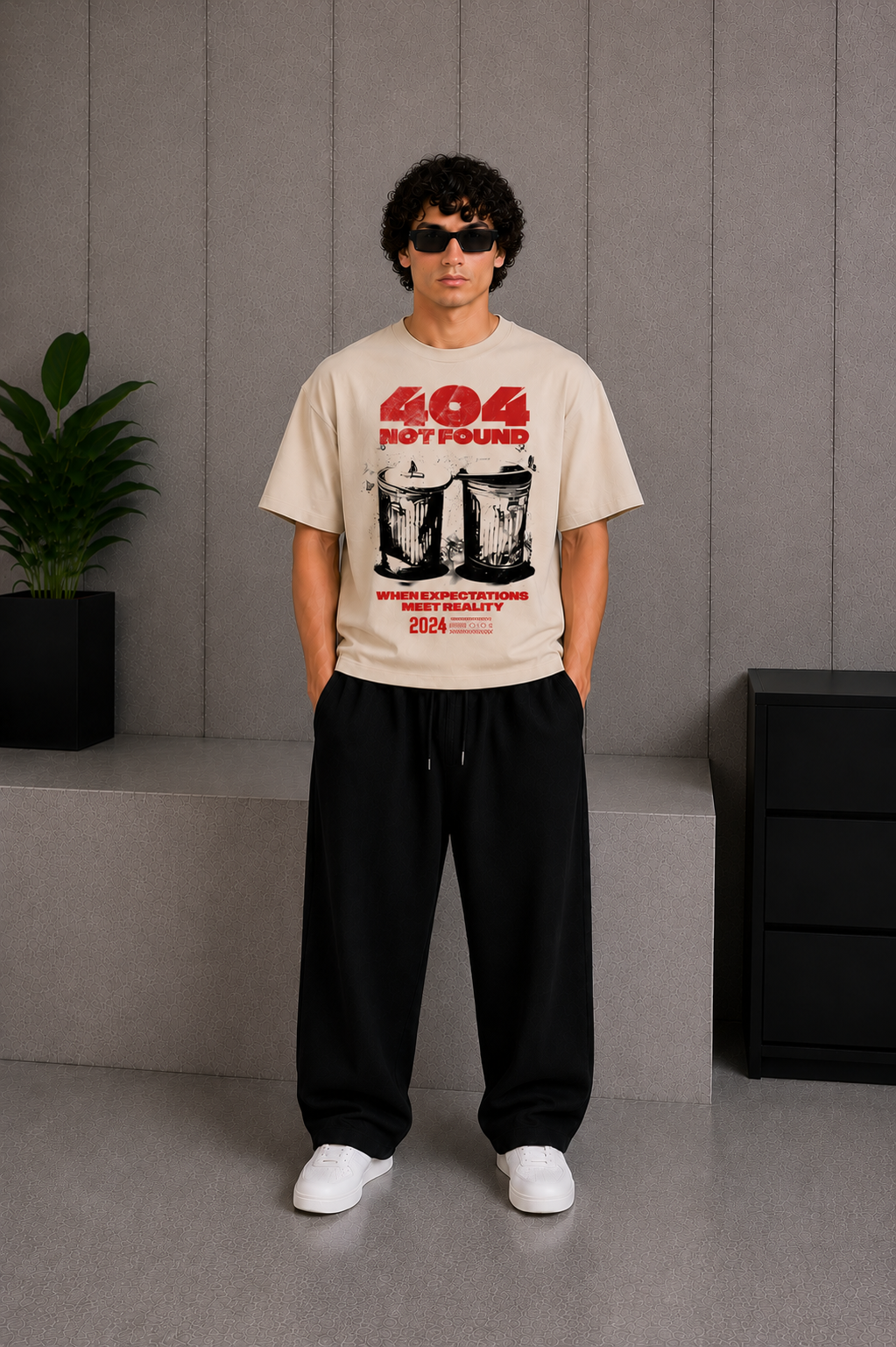 Not Found Tee Beige