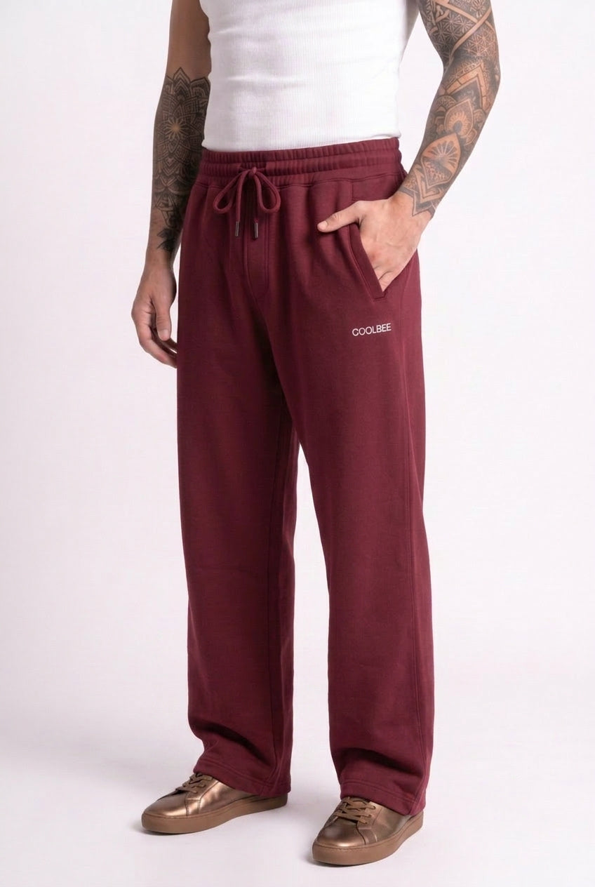 Cool Bee Joggers Maroon for Men - Maroon Joggers Casual Streetwear India - Lifestyle View