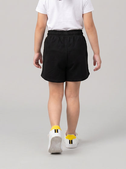 Coolbee Store Kids Girls Shorts - Black (CSKS110) – close-up fabric detail