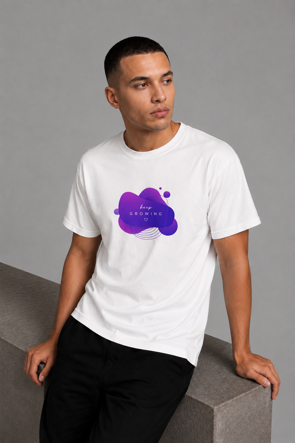 Cool Bee Base Tee White for Men - White Oversized Graphic Tee Streetwear India