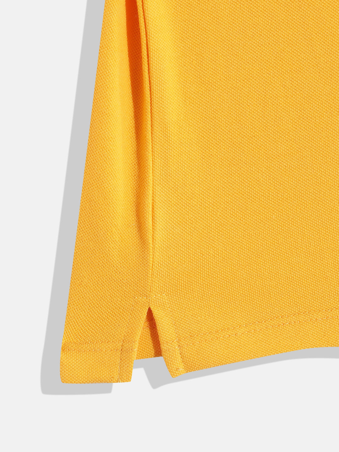 Coolbee Store Kids Boys T-Shirt - Yellow (KBSS25POL2) – close-up fabric detail