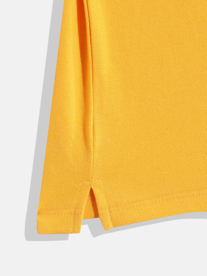 Coolbee Store Kids Boys T-Shirt - Yellow (KBSS25POL2) – close-up fabric detail