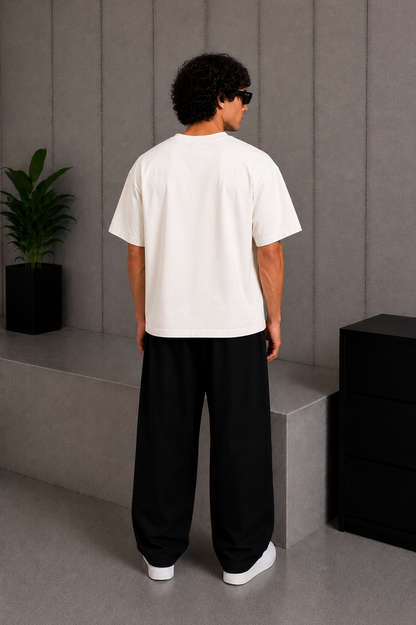 Cool Bee Ring Tee White for Men - White Oversized Graphic Tee Streetwear India - Lifestyle View