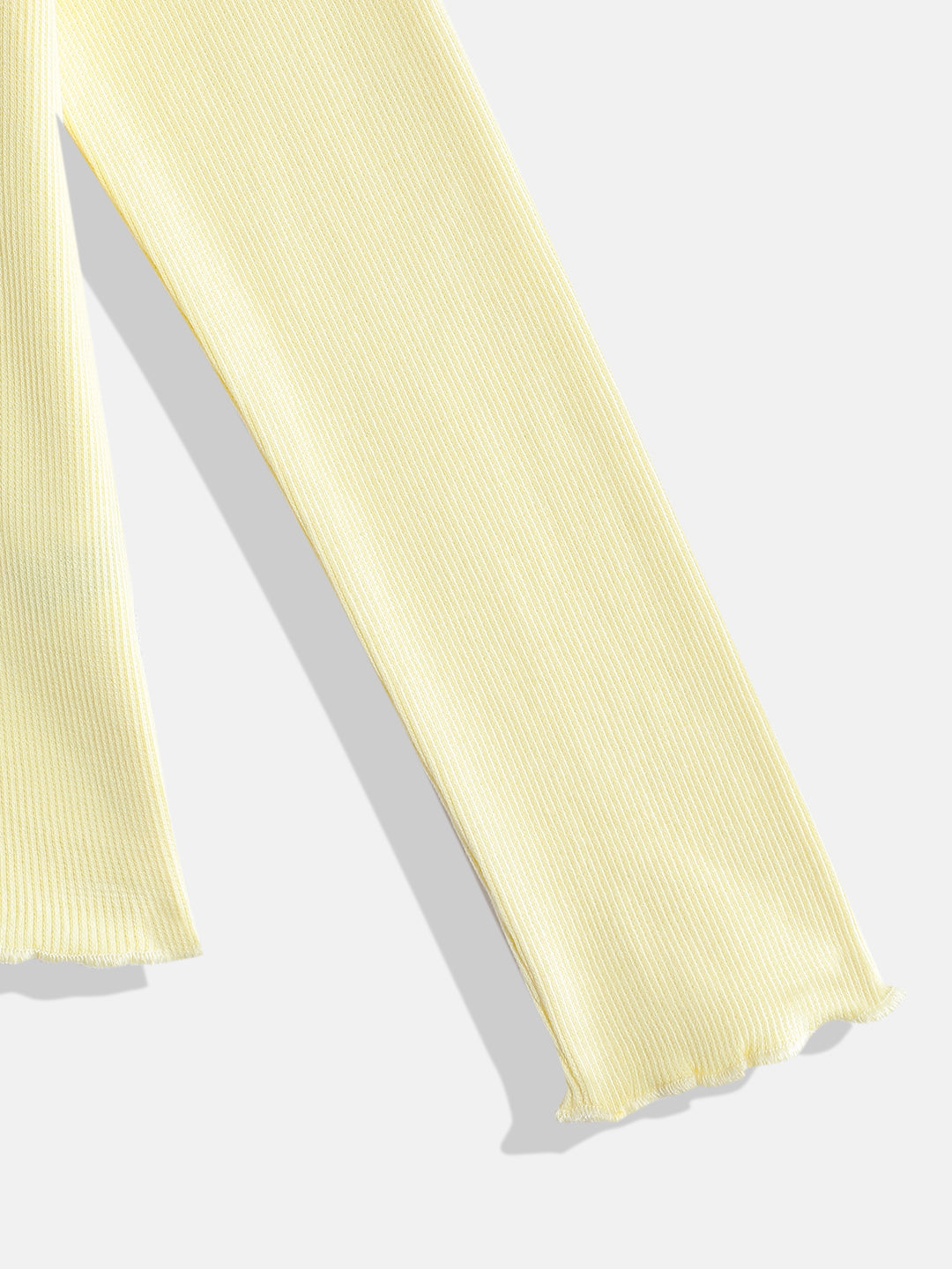 Coolbee Store Kids Girls Top - Yellow (KGAW5TOP4) – close-up fabric detail