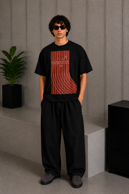 Lane 8 Tee Black