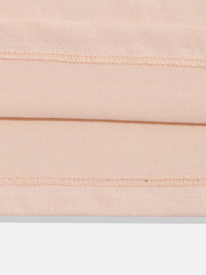 Coolbee Store Kids Girls T-Shirt - Peach (CSKT206) – close-up fabric detail