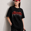 Red Static Women Tee Black