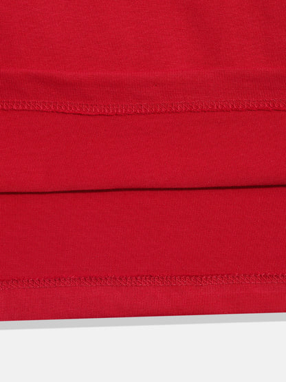 Coolbee Store Kids Girls T-Shirt - Red (KGSSA33) – close-up fabric detail