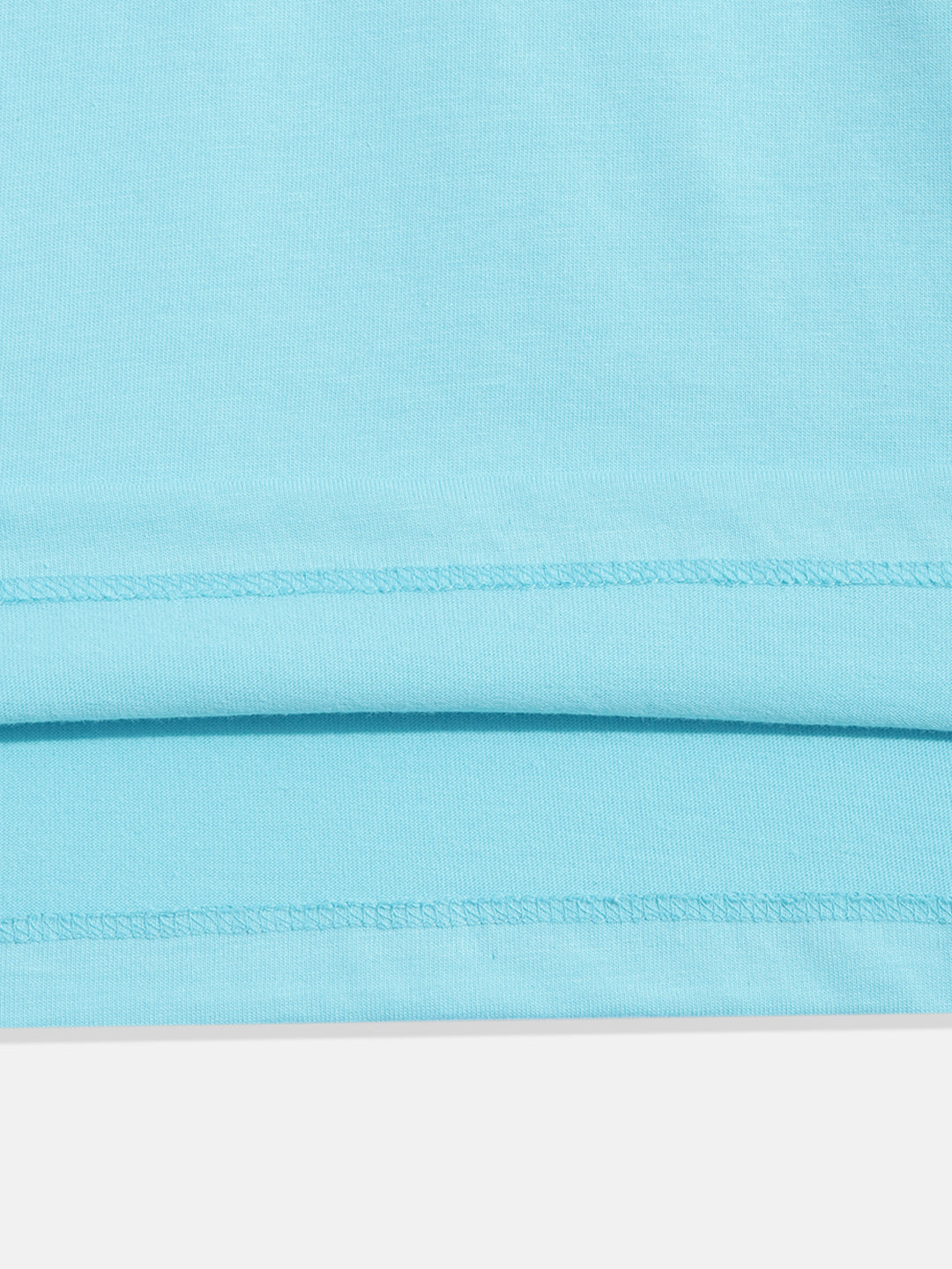 Coolbee Store Kids Girls T-Shirt - Sky Blue (CSKT229) – close-up fabric detail