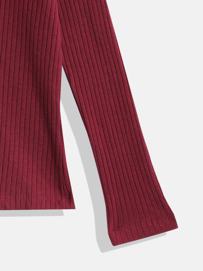 Coolbee Store Kids Boys T-Shirt - Maroon (KBAW4TEE3) – close-up fabric detail