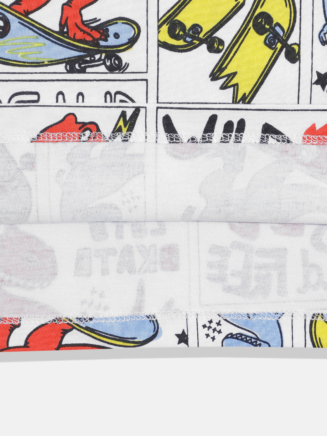 Coolbee Store Kids Boys T-Shirt - White (KBSS25CS485) – close-up fabric detail