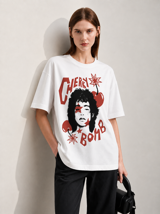 Cherry Voltage Women Tee White