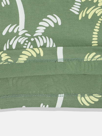 Coolbee Store Kids Boys Clothing Set - Green (KBSSCS12) – close-up fabric detail