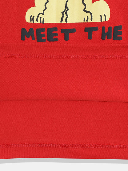 Coolbee Store Kids Boys T-Shirt - Red (KBSS25TR447) – close-up fabric detail