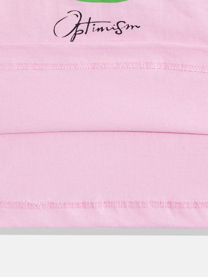 Coolbee Store Kids Girls T-Shirt - Pink (KGSS25TR537) – close-up fabric detail