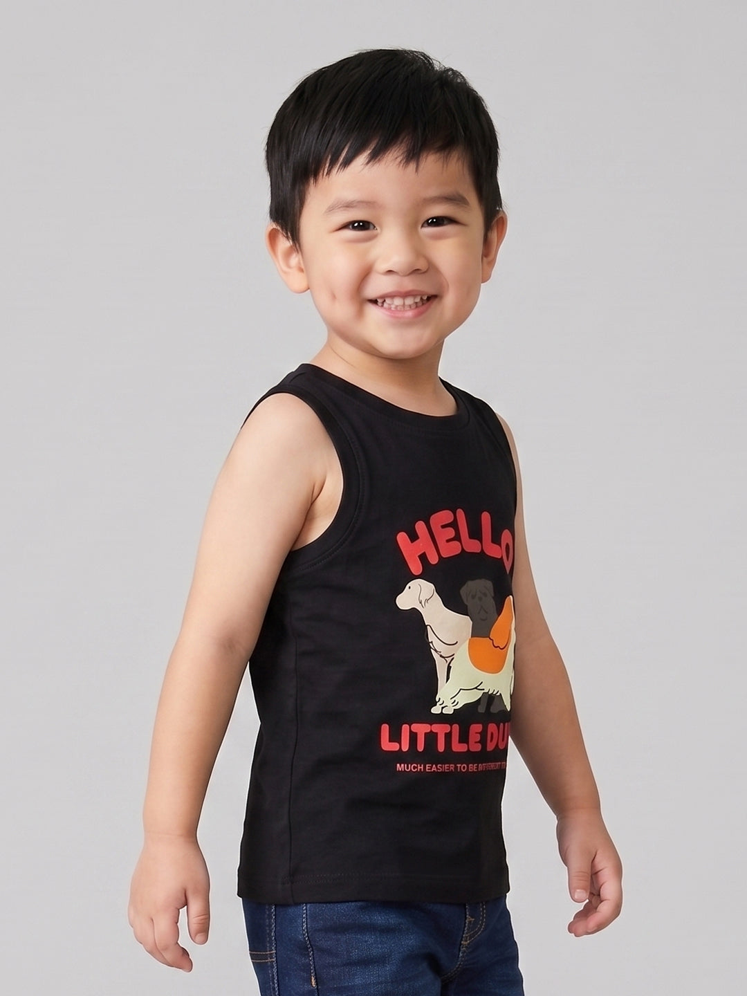 Coolbee Store Kids Boys Vest - Black (KBSSVT4) – close-up fabric detail