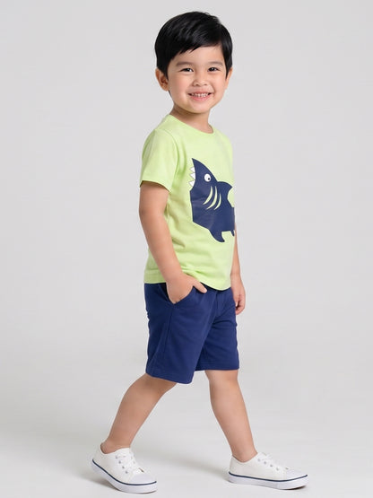 Coolbee Store Kids Boys Clothing Set - Green (CS011) – close-up fabric detail