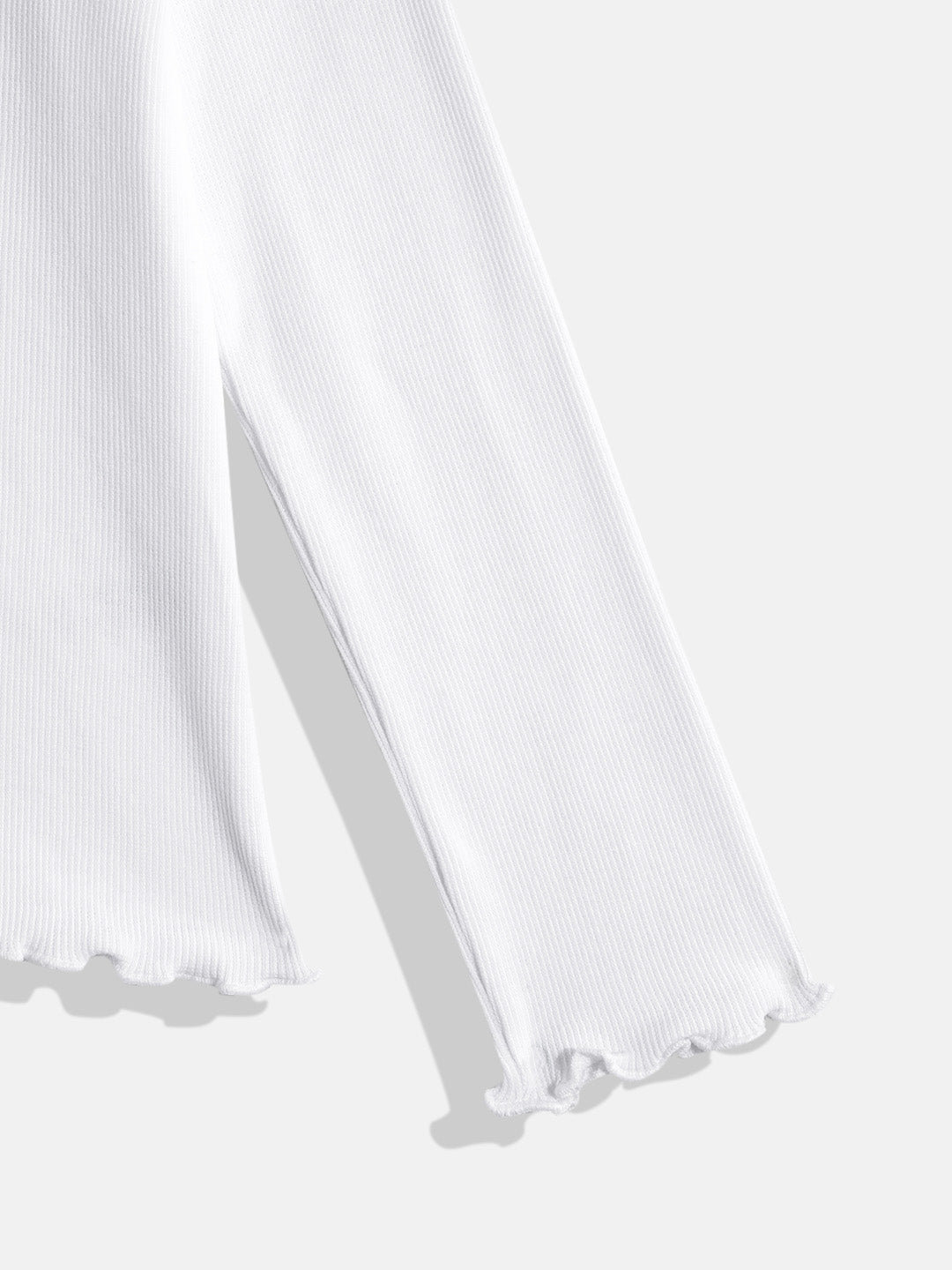 Coolbee Store Kids Girls Top - White (KGAW4TOP3) – close-up fabric detail