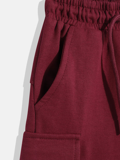 Coolbee Store Kids Boys Shorts - Maroon (KB4WLS221) – additional view