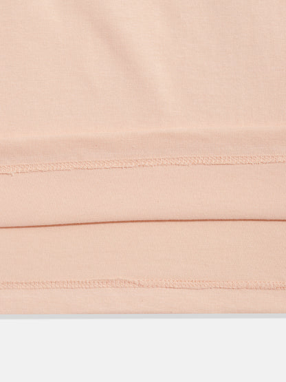 Coolbee Store Kids Girls T-Shirt - Peach (CSKT231) – close-up fabric detail