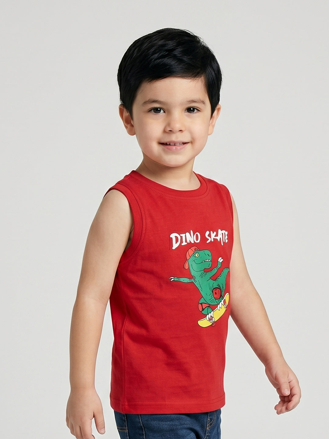 Coolbee Store Kids Boys Vest - Red (KBSSVT5) – close-up fabric detail