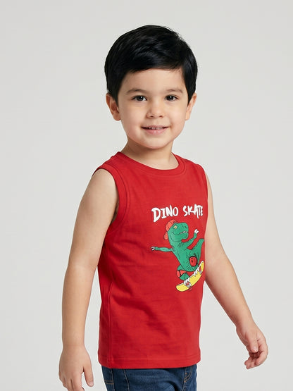 Coolbee Store Kids Boys Vest - Red (KBSSVT5) – close-up fabric detail