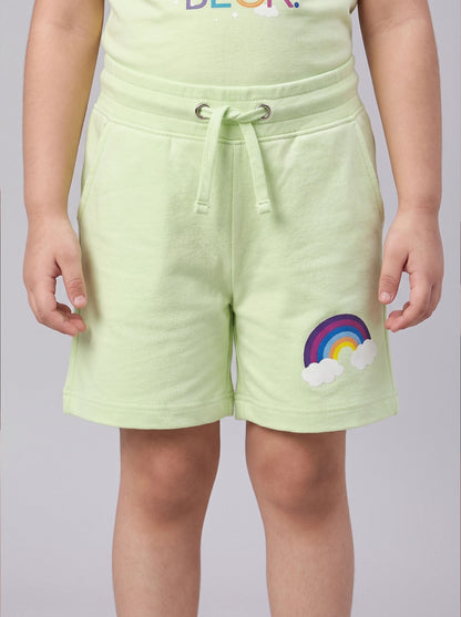 Coolbee Store Kids Girls Clothing Set - Green (CS0017) – close-up fabric detail