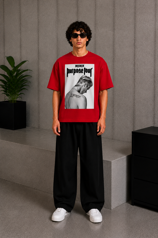 Cool Bee Rock JB Tee Black for Men - Black Oversized Graphic Tee Streetwear India - Back View