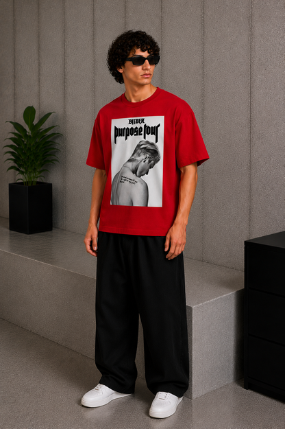 Cool Bee Rock JB Tee Black for Men - Black Oversized Graphic Tee Streetwear India - Lifestyle View