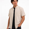 Oxford Casual Half Shirt Beige