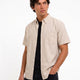Oxford Casual Half Shirt Beige