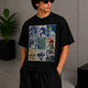 Cyan Glow Tee Black