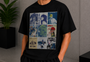 Cyan Glow Tee Black
