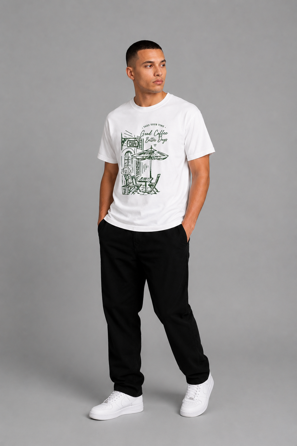 Cool Bee Arch Tee White for Men - White Oversized Graphic Tee Streetwear India - Back View